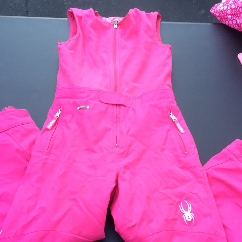 Vintage pink Spyder expedition insulated snow pants